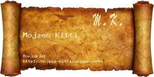 Mojzes Kitti névjegykártya