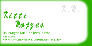 kitti mojzes business card